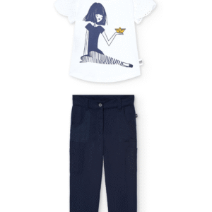 Conjunto mona azul
