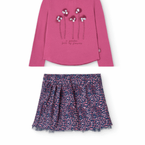 Conjunto Floral con Falda a Juego