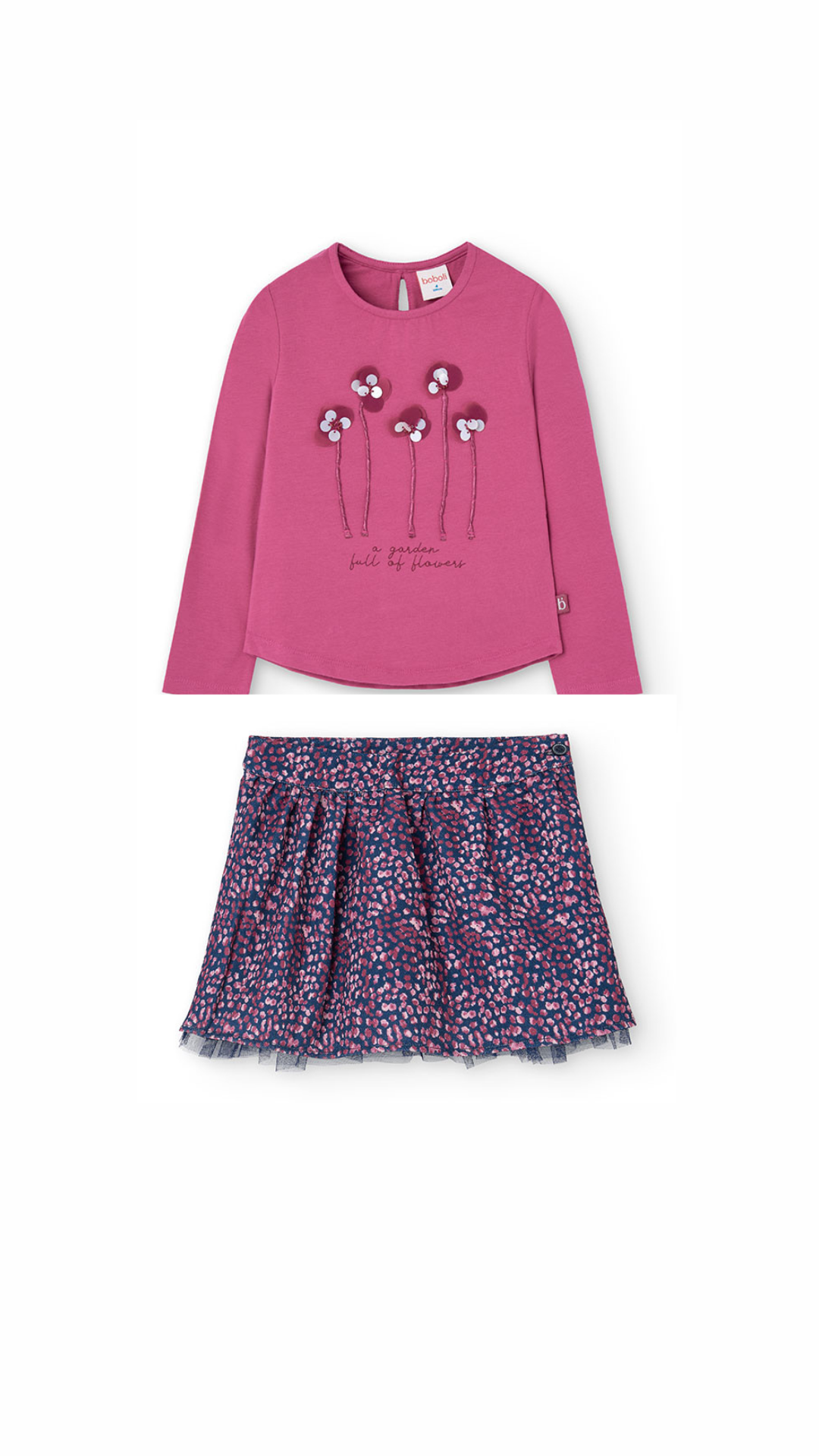 Conjunto Floral con Falda a Juego