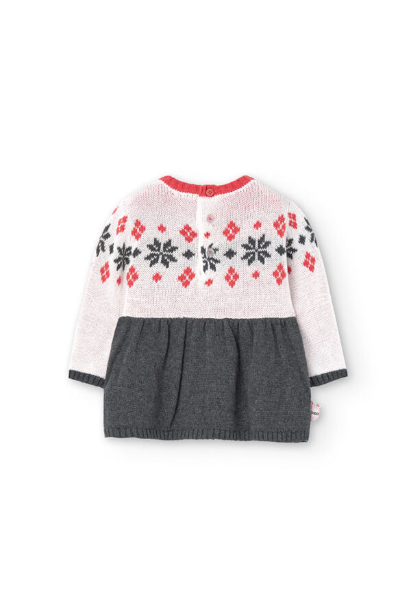Vestido tricotosa de bebé niña -BCI - blanco químico - Image 2