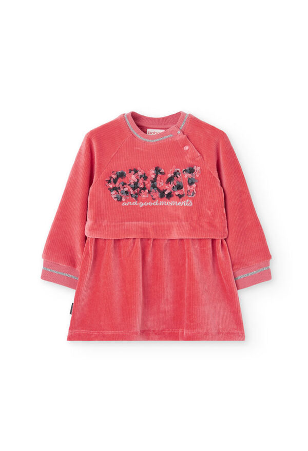 Vestido pana punto de bebé -BCI - begonia