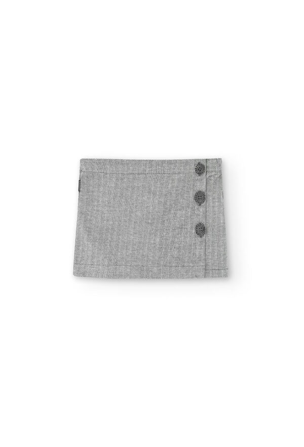Falda-Pantalón punto espiga de bebé -BCI - antracita vigoré