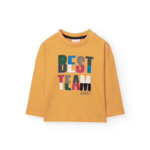 Camiseta punto de bebé niño -BCI - mostaza