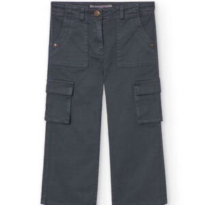 Pantalón sarga elástica de niña -BCI - antracita