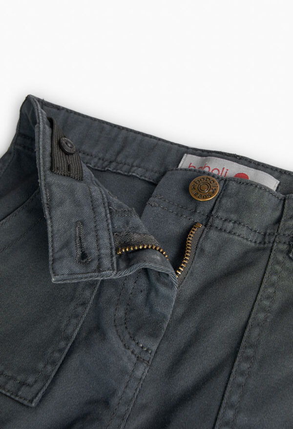 Pantalón sarga elástica de niña -BCI - antracita - Image 3