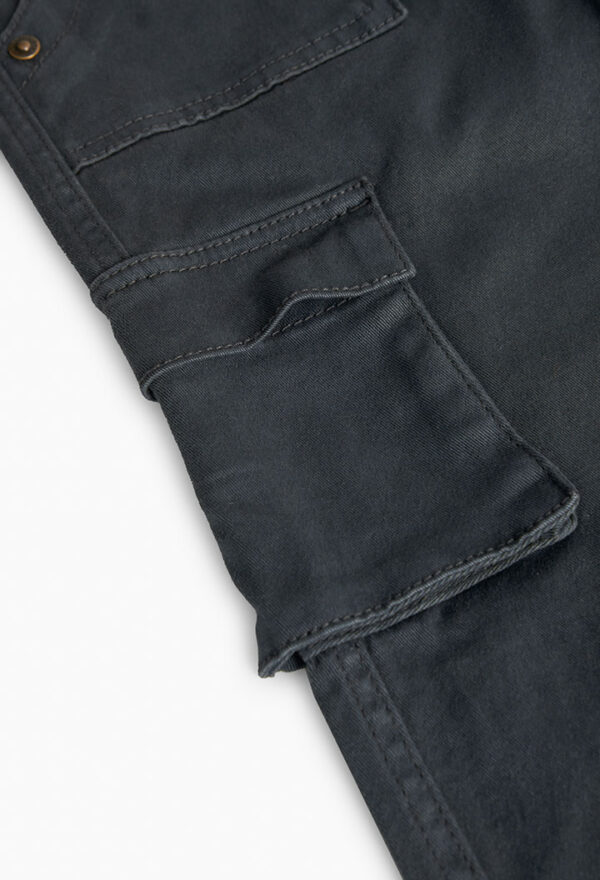Pantalón sarga elástica de niña -BCI - antracita - Image 4