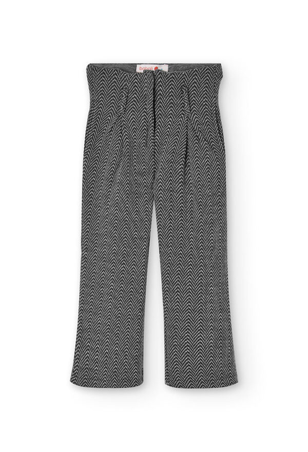 Pantalón punto espiga de niña -BCI - antracita