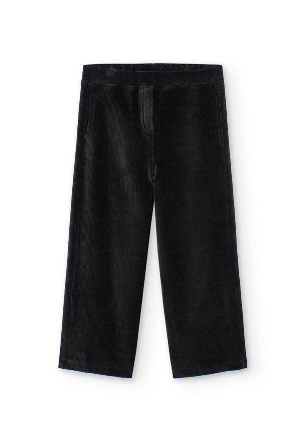 Pantalón pana punto de niña -BCI - NEGRO