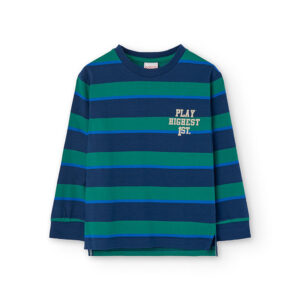 Camiseta punto listada de niño -BCI - listado multicolor