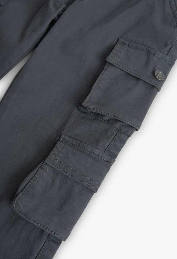 Pantalón sarga elástica de niño -BCI - antracita - Image 4