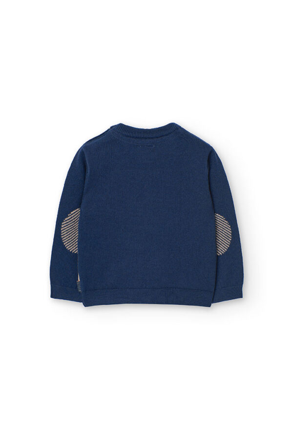 Jersey tricotosa de bebé niño -BCI - marino - Image 2