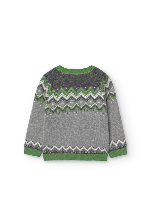 Jersey tricotosa jacquard de bebé niño - gris vigoré - Image 2
