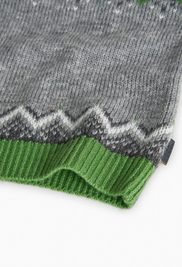 Jersey tricotosa jacquard de bebé niño - gris vigoré - Image 4