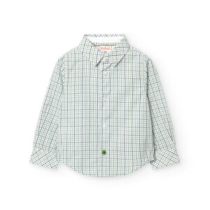 Camisa popelín cuadros de bebé -BCI - cuadros tricolor