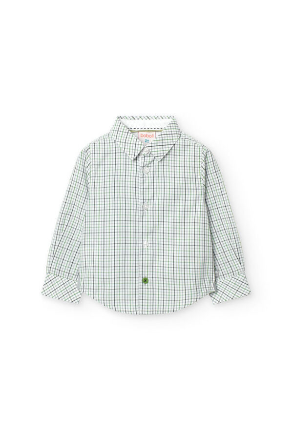 Camisa popelín cuadros de bebé -BCI - cuadros tricolor