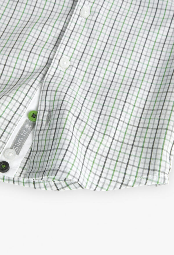 Camisa popelín cuadros de bebé -BCI - cuadros tricolor - Image 4