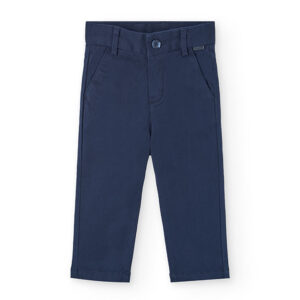 Pantalón satén elástico de bebé -BCI - marino