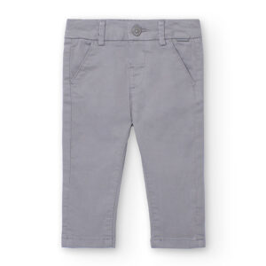 Pantalón satén elástico niebla