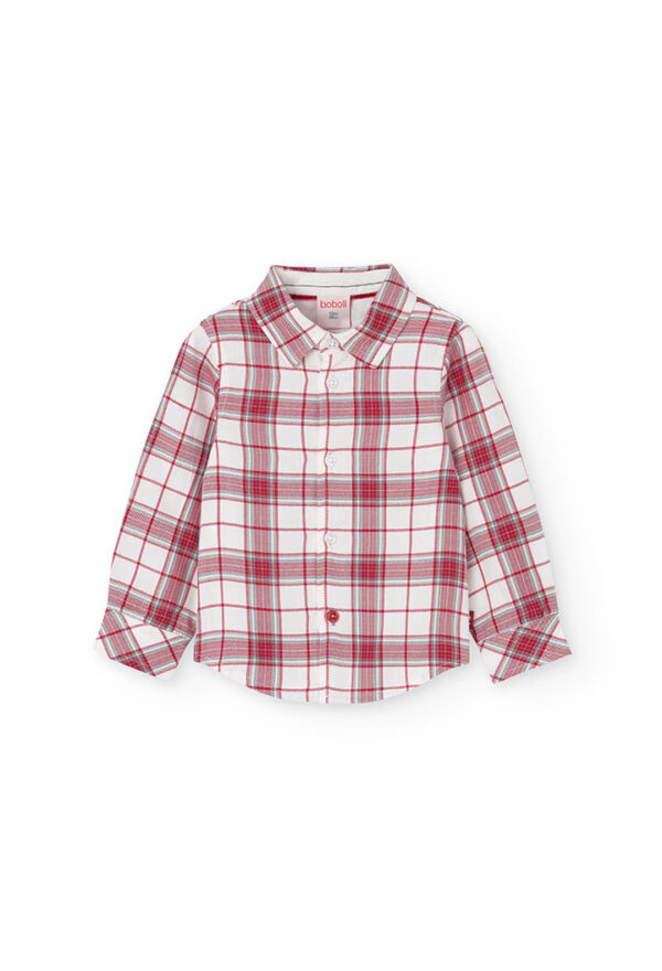 Camisa popelín cuadros de bebé niño - cuadros multicolor