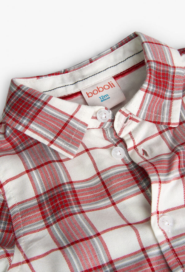 Camisa popelín cuadros de bebé niño - cuadros multicolor - Image 3