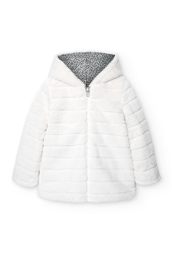 Parka reversible tejido técnico de niña - estampado corazones flor - Image 4