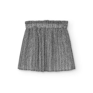 Falda gasa plisada de niña -BCI - estampado corazones flor