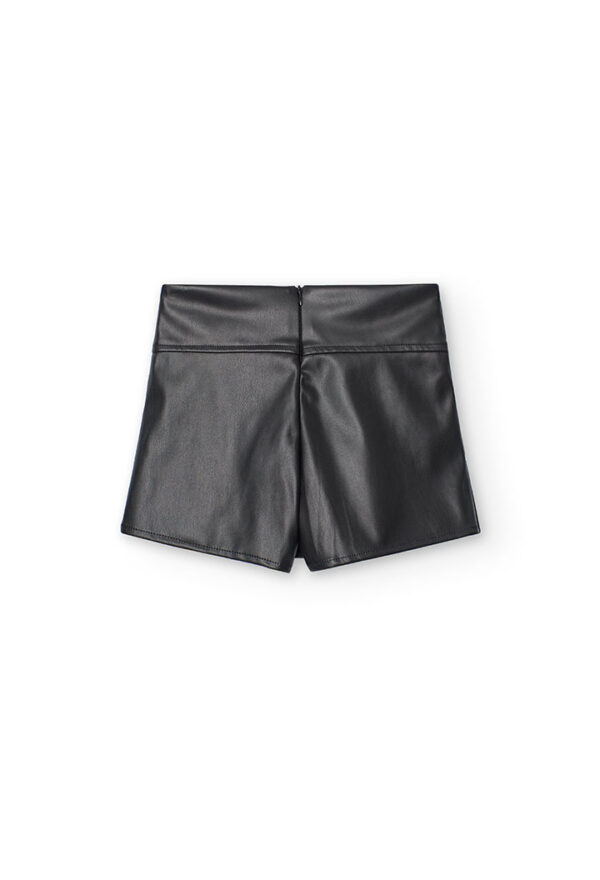 Falda polipiel de niña - NEGRO - Image 2
