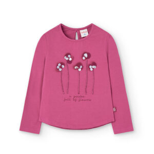 Camiseta punto elástico de niña -BCI - buganvilla