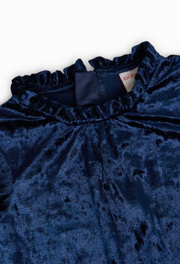 Camiseta terciopelo de niña - marino - Image 3