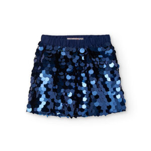 Falda con lentejuelas de niña -BCI - marino