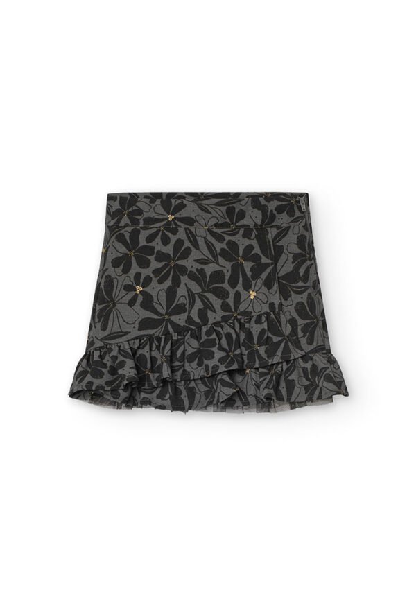 Falda estampada de niña -BCI - estampado flores