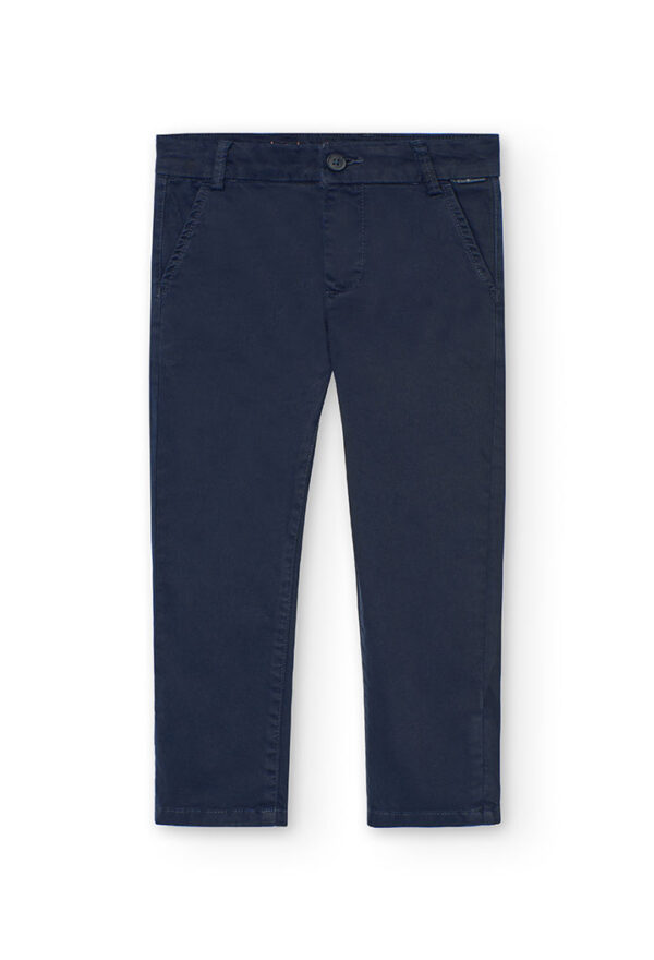 Pantalón satén elástico de niño -BCI - marino