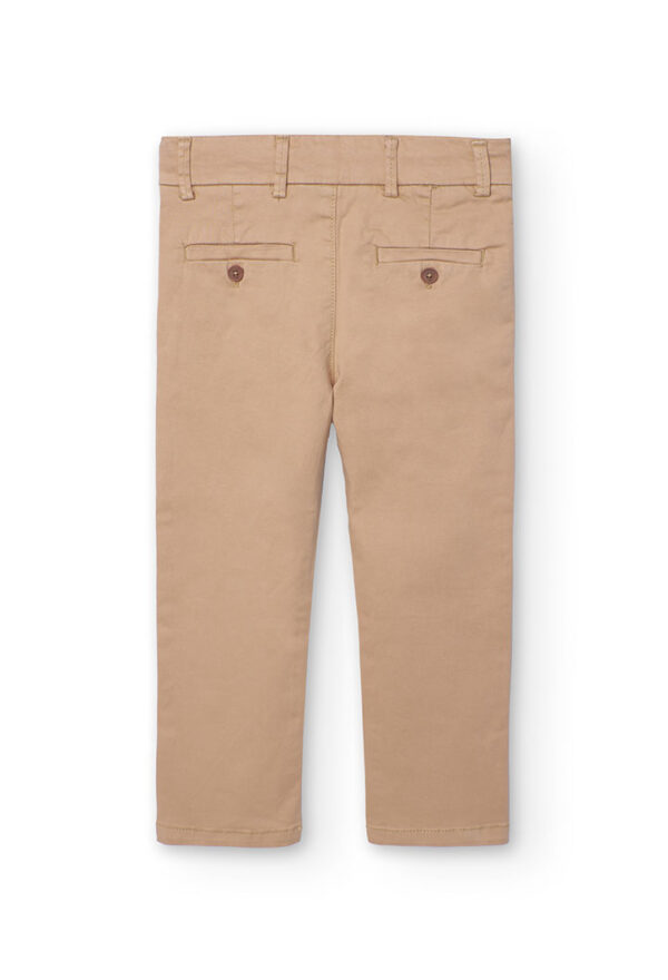 Pantalón satén elástico de niño -BCI - camel - Image 2