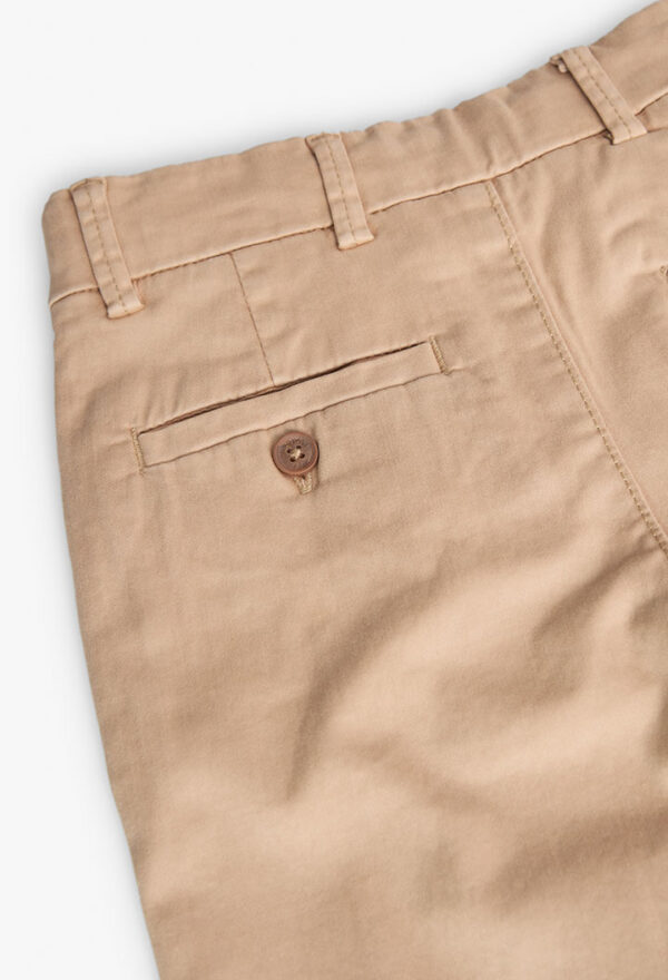 Pantalón satén elástico de niño -BCI - camel - Image 4