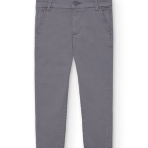 Pantalón satén elástico de niño -BCI - acero