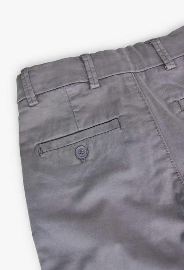 Pantalón satén elástico de niño -BCI - acero - Image 4