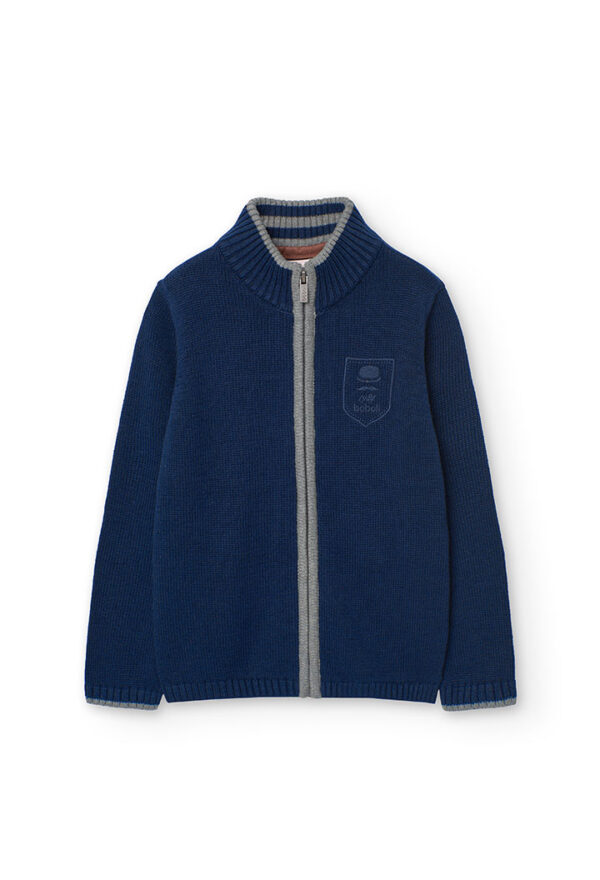 Chaqueta tricotosa de niño -BCI - marino