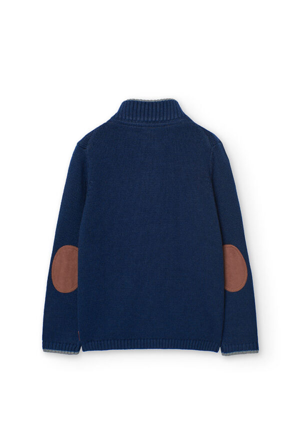 Chaqueta tricotosa de niño -BCI - marino - Image 2