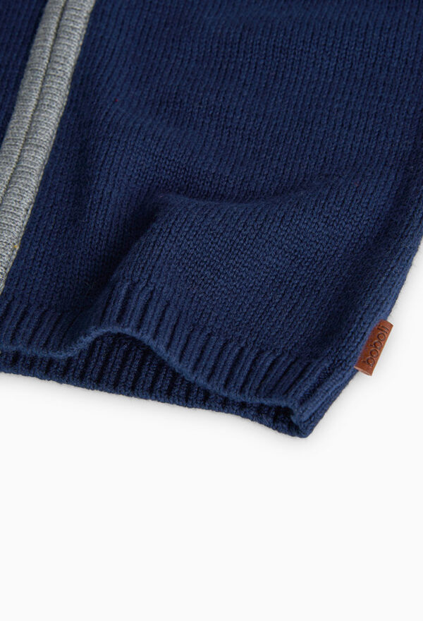 Chaqueta tricotosa de niño -BCI - marino - Image 4
