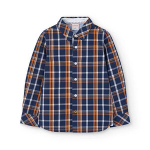 Camisa popelín cuadros de niño -BCI - cuadros multicolor