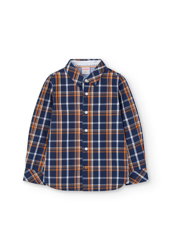 Camisa popelín cuadros de niño -BCI - cuadros multicolor