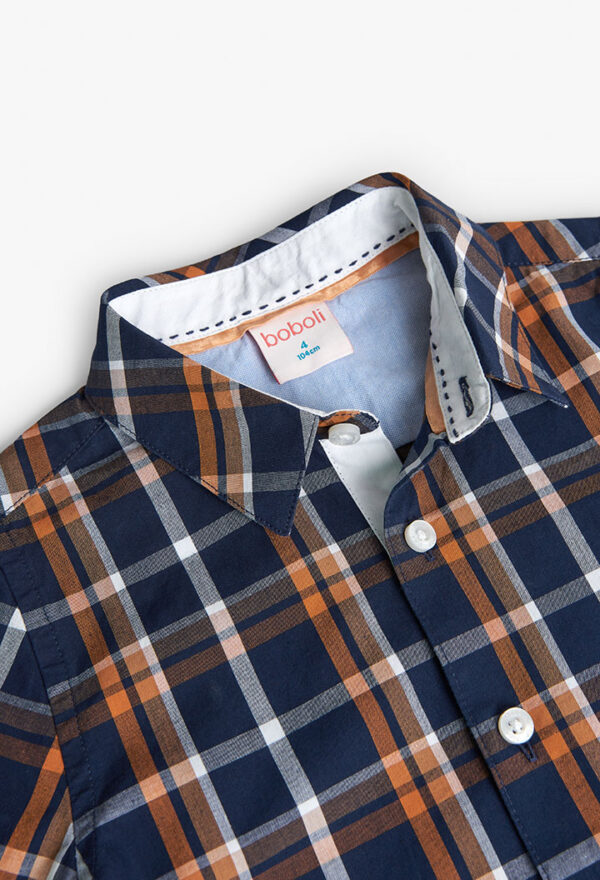 Camisa popelín cuadros de niño -BCI - cuadros multicolor - Image 3
