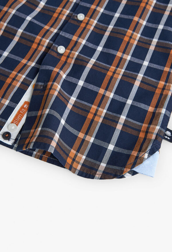 Camisa popelín cuadros de niño -BCI - cuadros multicolor - Image 4