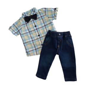 Conjunto Formal Cuadros Azul